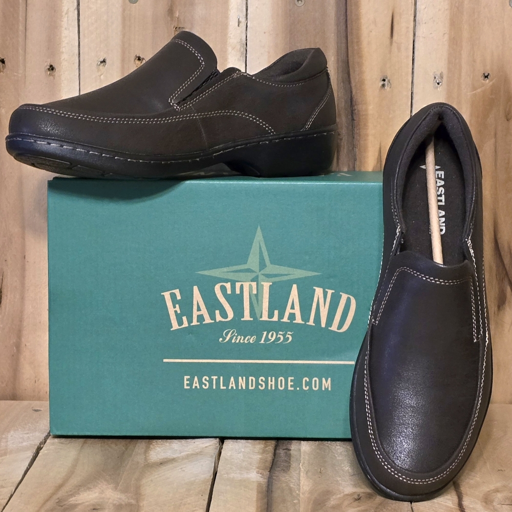 EASTLAND Molly Women's 9 M 40 Brown Leather Comfort Loafers Slip On NIB NEW - Picture 2 of 4